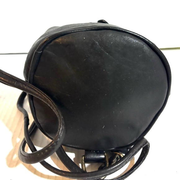 HOBO Black Leather Backpack with Gold Buckle main image 5